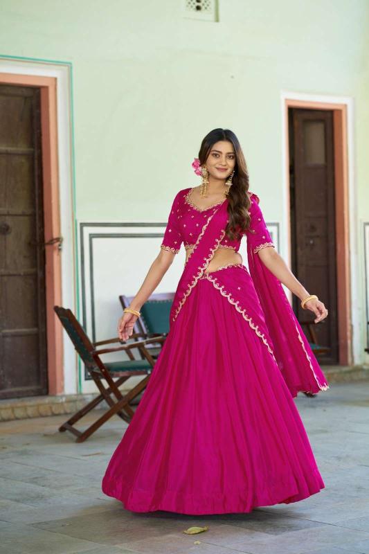MEHERVA Chinon PNK Customized lehenga choli manufacturers